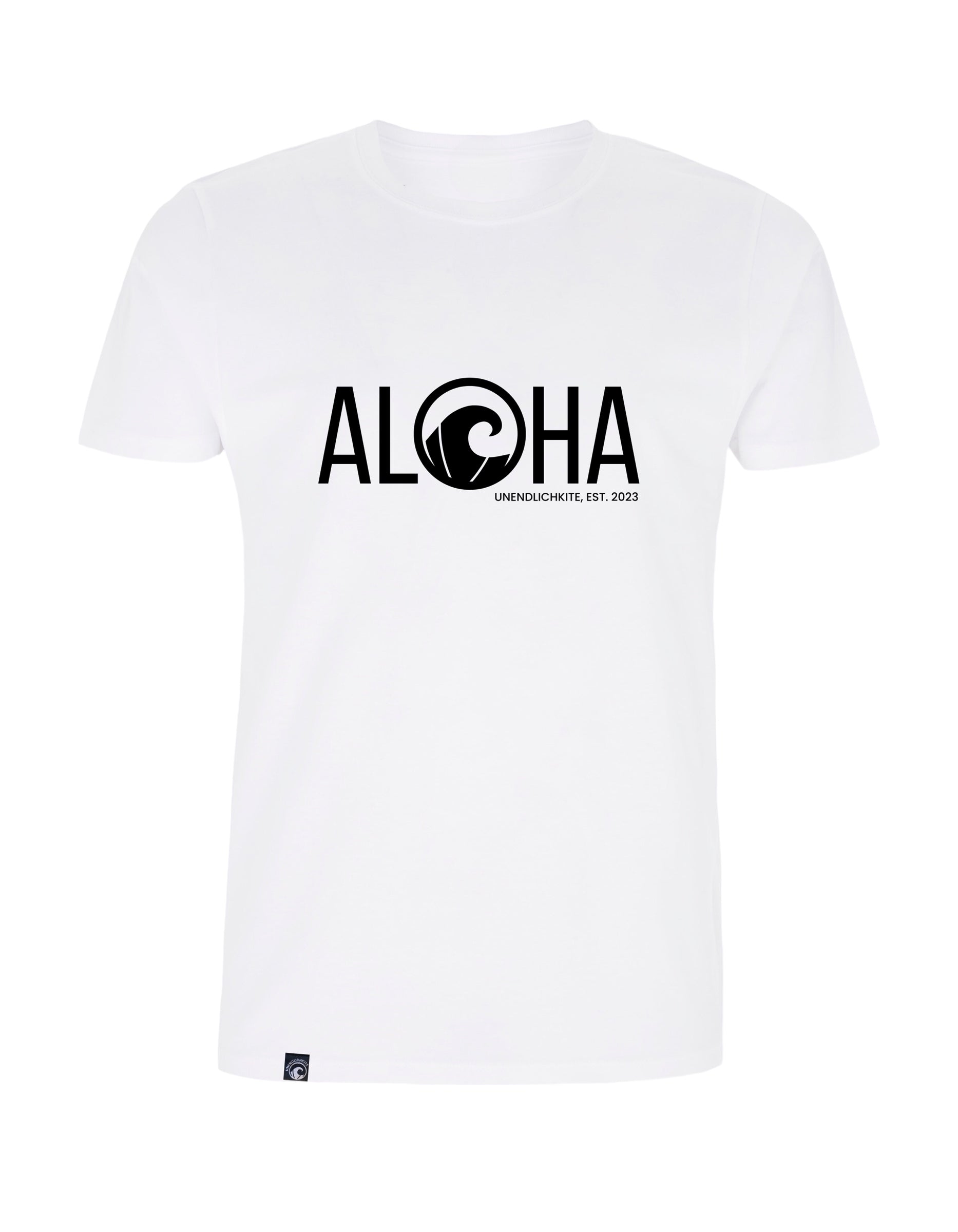 weißes T'Shirt mit Aloha Aufdruck